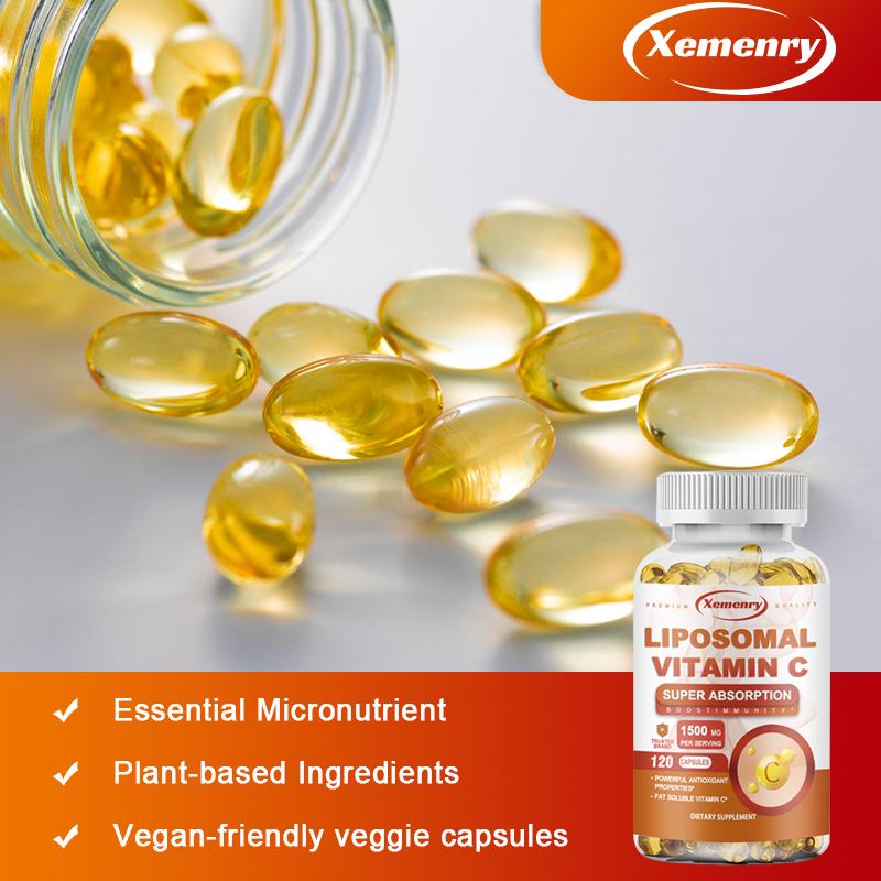 XEMENRY Vitamina C Liposomiale da 1500mg - Antiossidante, Promuove un Sistema Immunitario Sano