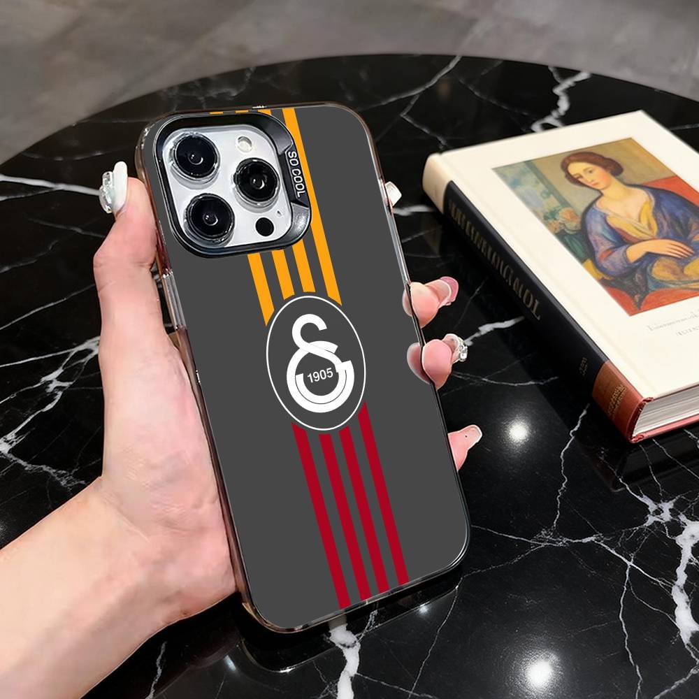 

Football team galatasaray Phone Case For iPhone 17,16,15,14,13,12,11 Plus,Pro Max,XS,Colored Silver Plated Inside Cover iPhone12PRO