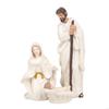 Weihnachts Krippenfiguren Harz Krippenszene Statue mit Stall Heilige Familie Statue Tischdekorationen Heimdekorationen A0KF