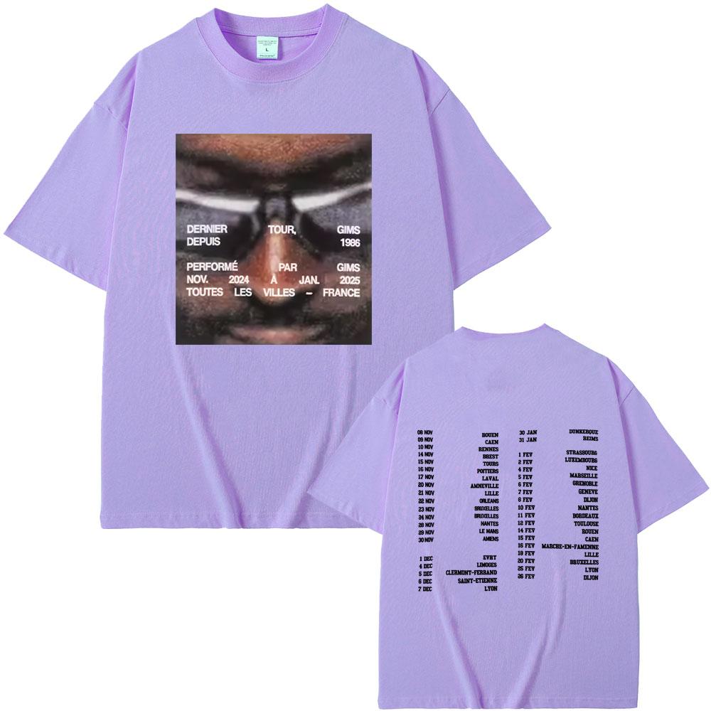 Rapper Gims LES DERNIERES VOLONTES DE MOZART Dernier Tour Tshirt Men Women Hip Hop Fashion Pop Music T Shirts Male Streetwear