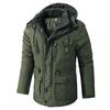Parka in pile invernale da uomo, giacche antivento calde e spesse con cappuccio, parka da uomo, fodera in pelliccia, capospalla casual in cotone imbottito