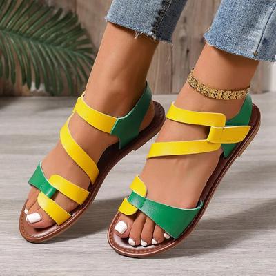 Fashion 2025 Plus Size Shoes  Open Toe  Sandals Outdoor Casual Sandals  Round Toe Flat with Shoes Women Zapatos Mujer