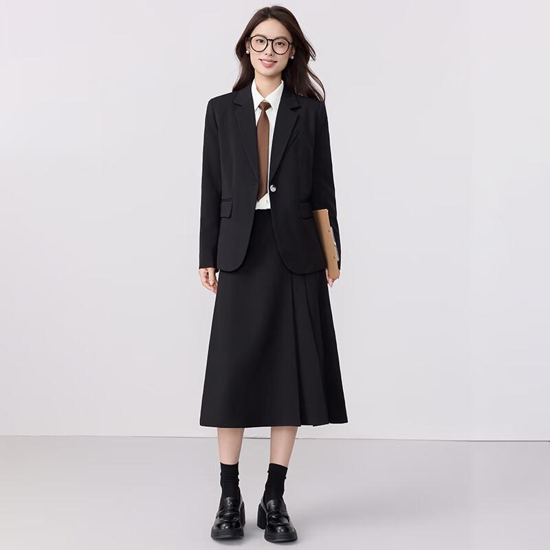 Troloman Women's Professional Blazer & Skirt Set