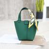 Bag First-layer Cowhide Bucket Fashionable Portable Vegetable Basket Leather Mother
