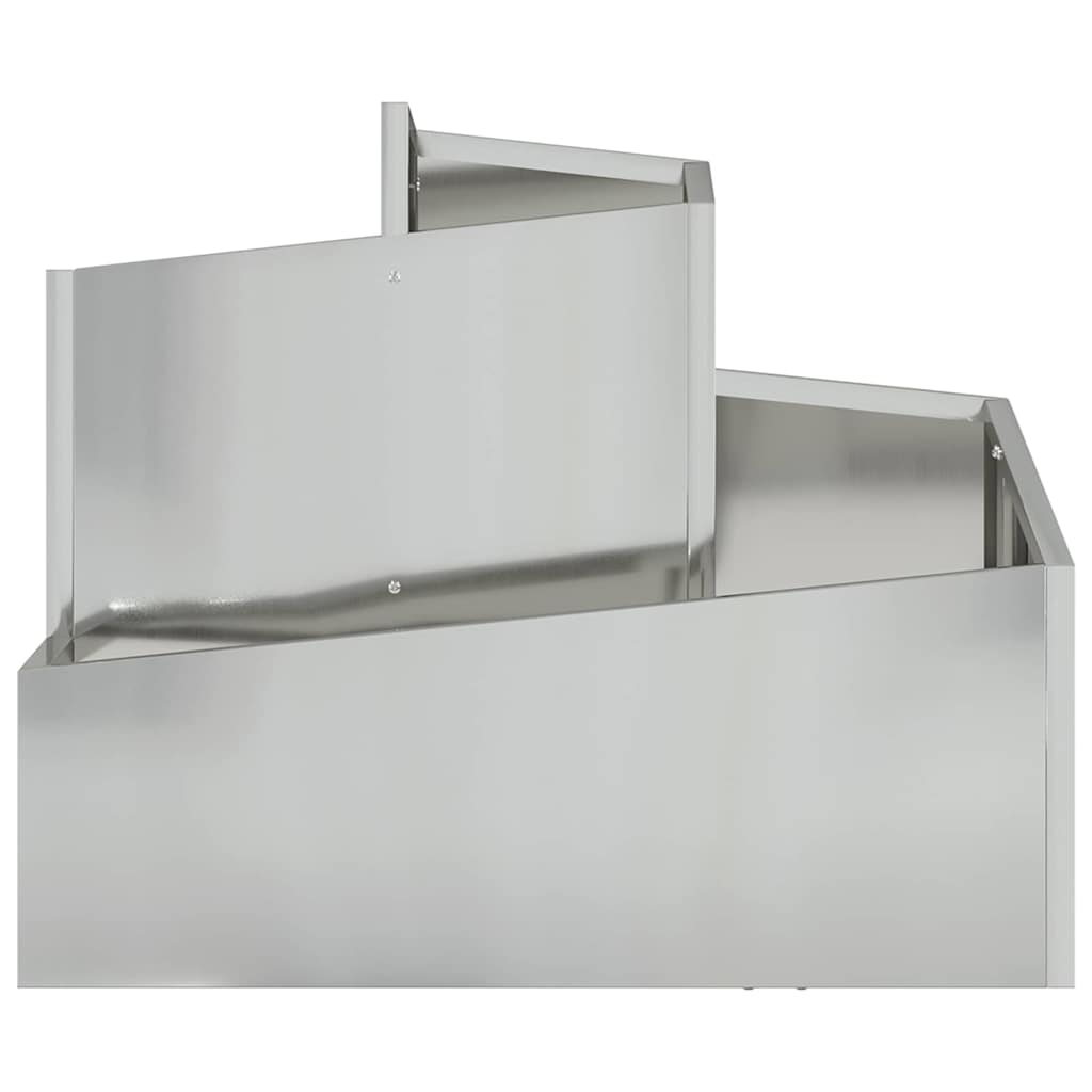 Garden Planter Silver 60 X 60 X 50 Cm Galvanized Steel