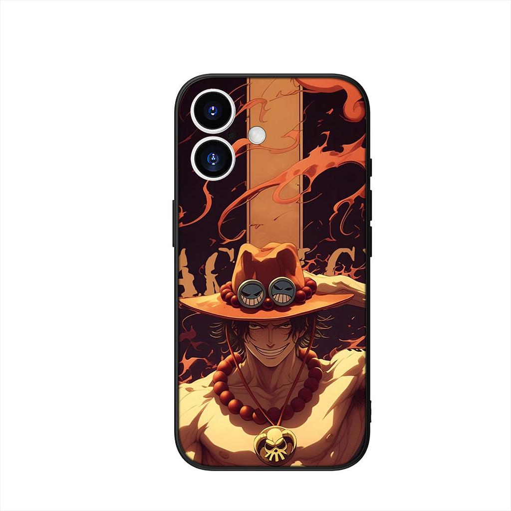 One Ace Pieces Luffy Zoro Phone Cover Case for Apple iPhone 16 15 14 Plus 13 12 Mini 17 Pro Max + 16E Air 16+ ProMax Casing