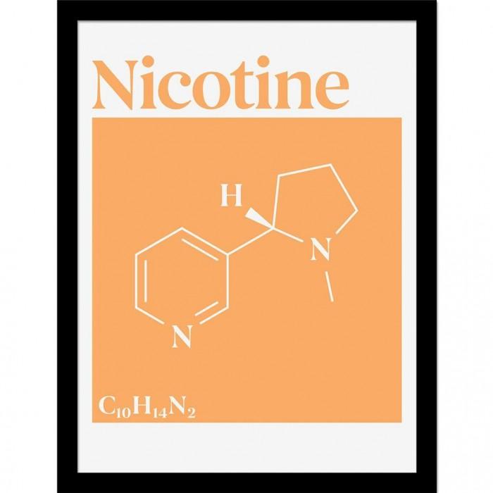 Drug Science Nicotine Framed Poster