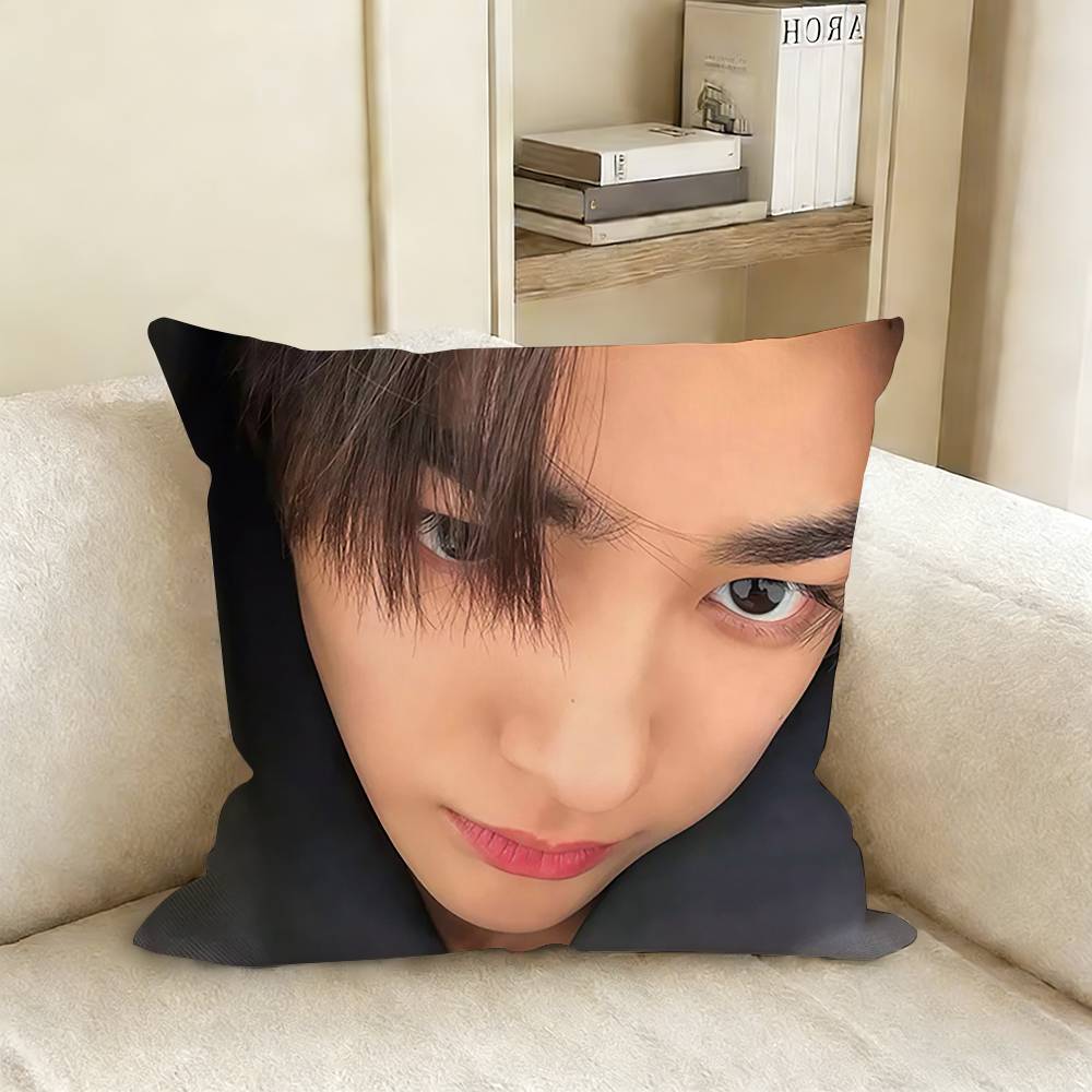 K-Keonhos Visual Maknae Various Sizes Square Pillow Case For Car Home Bedchamber Decor