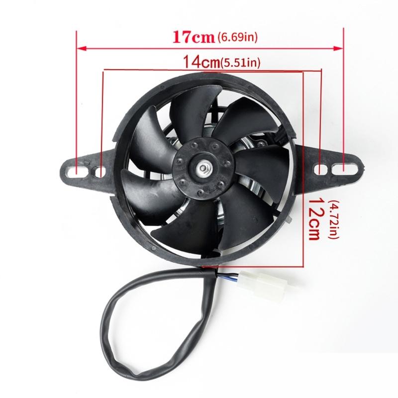 Motorcycle Oil-Cooling Fan Assembly for 150Cc 200Cc 250Cc Small Bikes and Utility Vehicles, Mounting Ears and Cooling Support for Hill Climbing