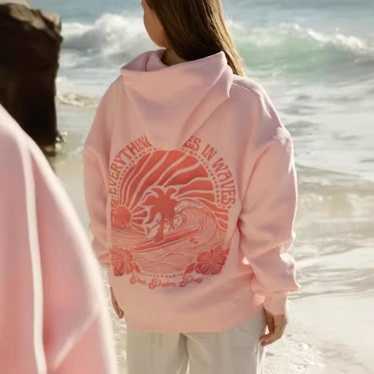 Women's Drop Shoulder Ribbed Embroidered Hoodie by ChasingSunsets, EU Size 2026