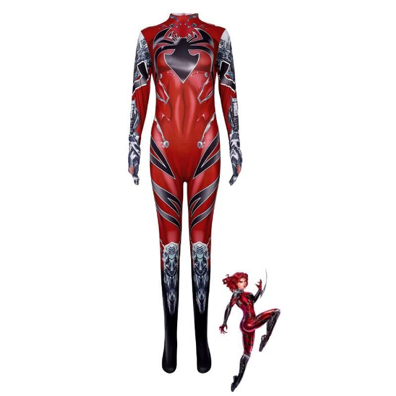 Widow Cosplay Blood Costume Cartoon Jumpsuits Halloween Party Performance Stage