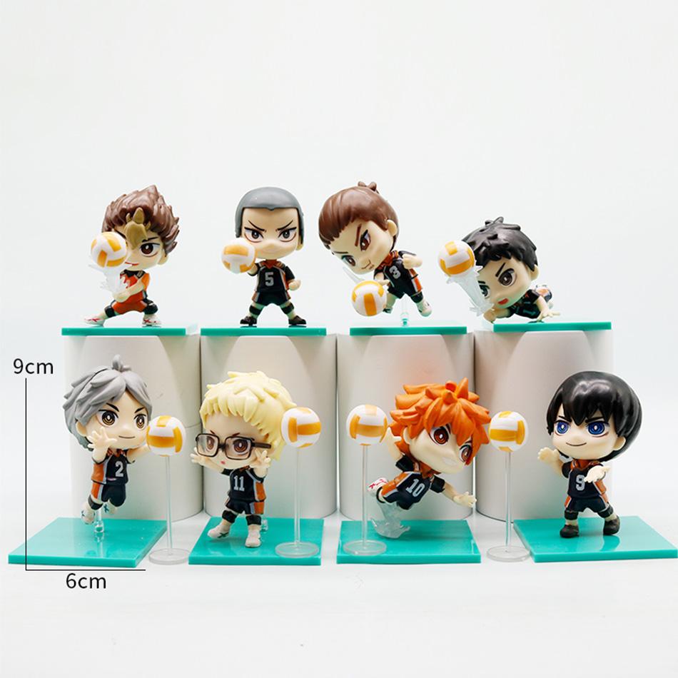 

Hot- Haikyuu!! Exclusive 8-Piece Collection | Hinata Shōyō & Kageyama Tobio Cute Chibi Anime Figures | Premium Anime Merc (As shown-24364)-