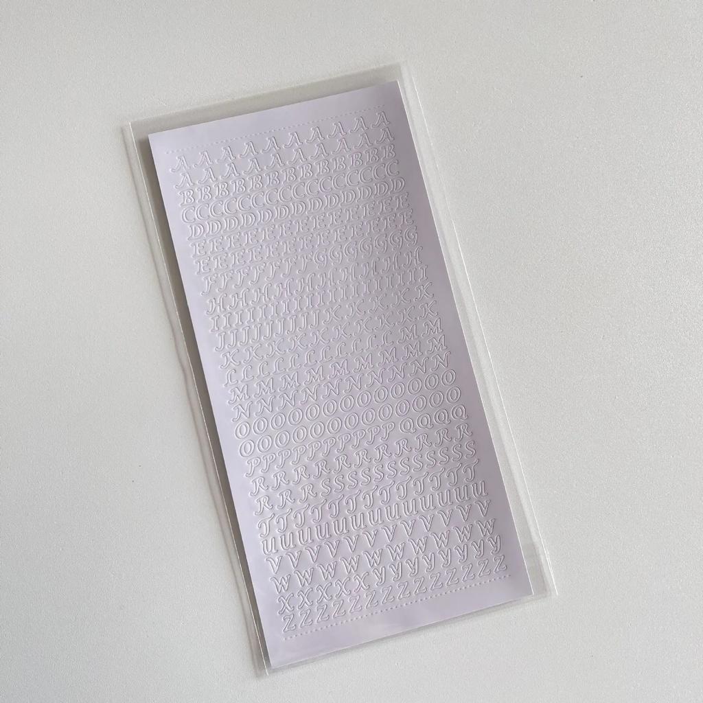 Letter Number Letter Stickers for DIY Idol Card Album Bronzing Gold Silver Scrapbooking Diary Sticker Korean Stationery 1Sheet
