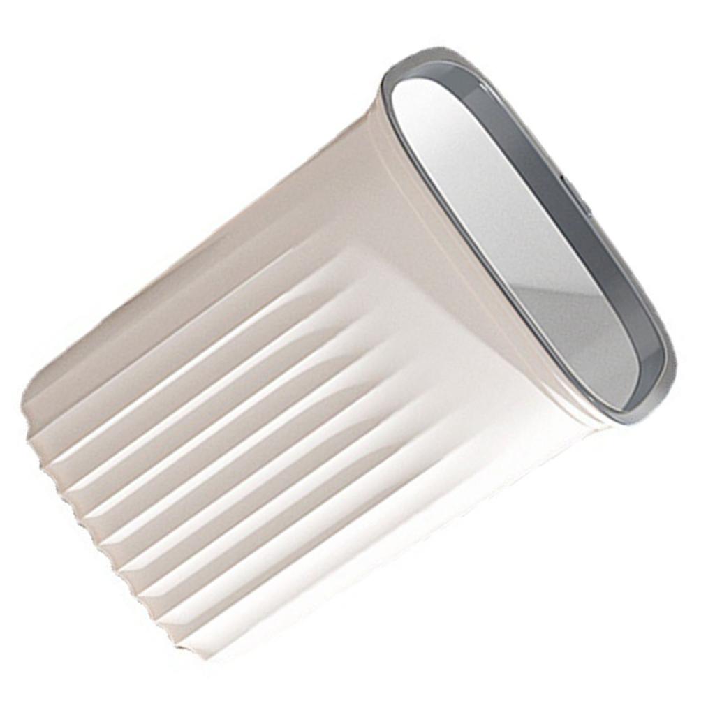 Trash Container Multifunctional Plastic Sqare Shape Garbage Can for Kitchen Toilet White Large Size