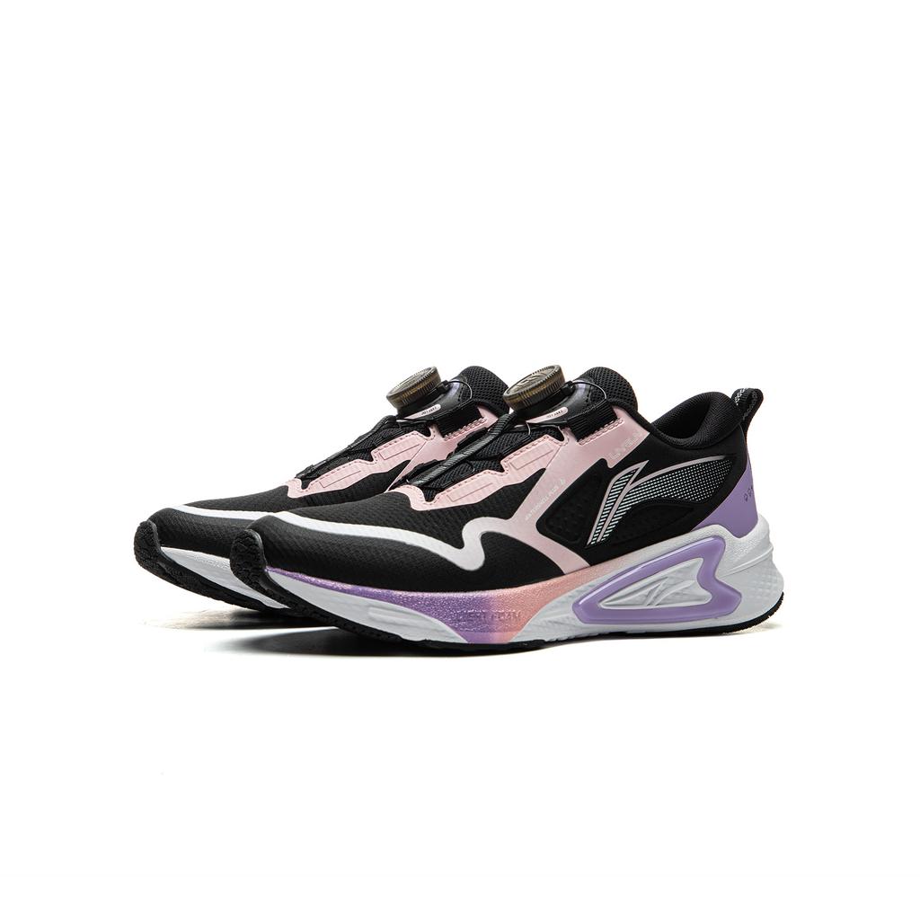 Li Ning Kids Weaving Sparrow Trendy Fashion Versatile Non-Slip Wear-Resistant Rebound Low-Top Running Shoes Kids sneaker Black YKFU084-6