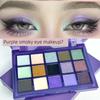 Lightly Smoky Daily Commuting Eyeshadow Palette Matte Black Gray Fine Shimmer Nightclub Party Glam Makeup for Beginners Large Capacity Eyeshadow