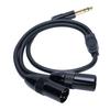 6.35mm Male Plug To Double XLR Cable Stereo Unbalanced Audible Converter Y Splitter Cord for Microphones DV Cameras