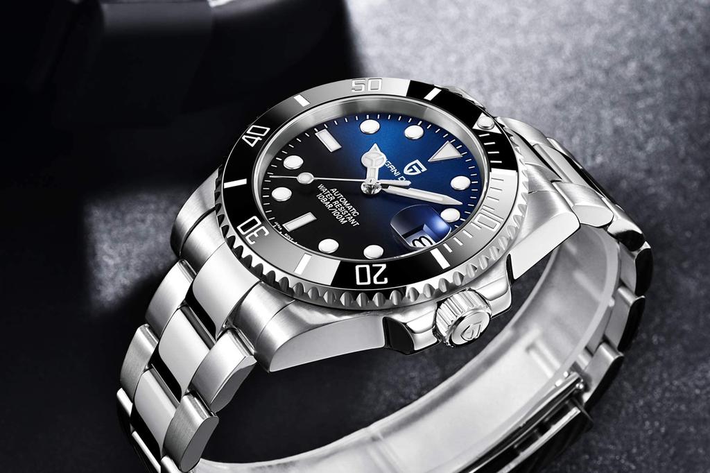 Pagani Design Men's Watch Made In Japan SEIKO NH35 Movement Submariner Diver Automatic Mechanical Case Waterproof Ceramic Bezel Business Work Dress