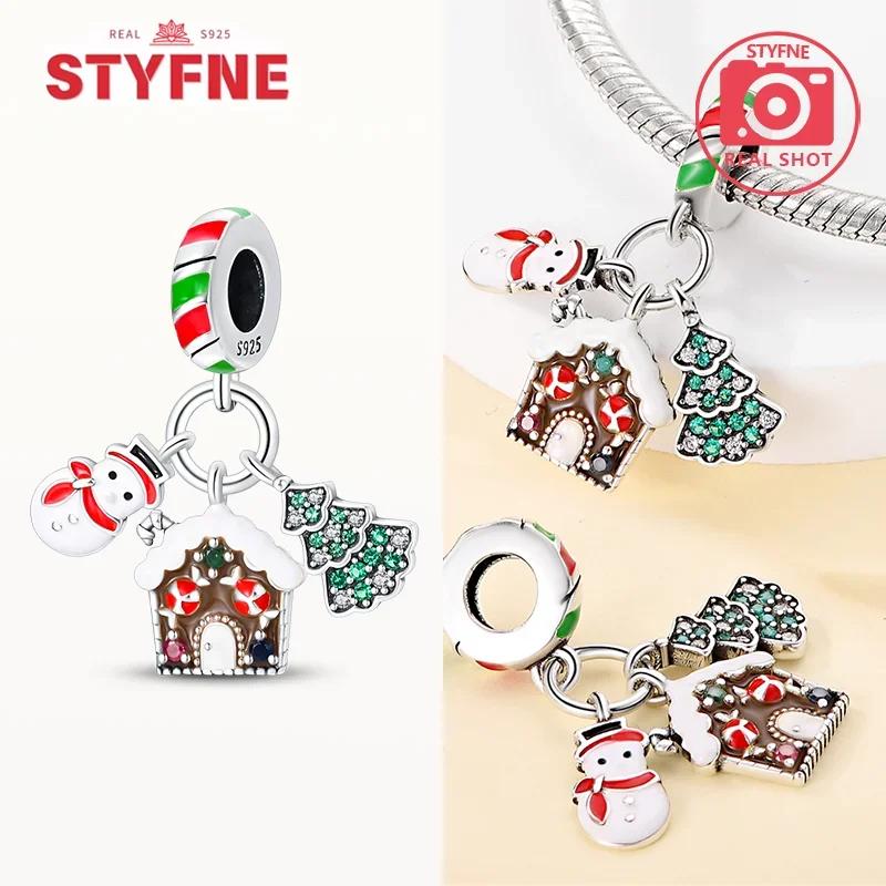 Realcopper Christmas Tree Beads Christmas Collection Charms For Making Original Bracelets Diy Fine Jewelry Gifts For Women