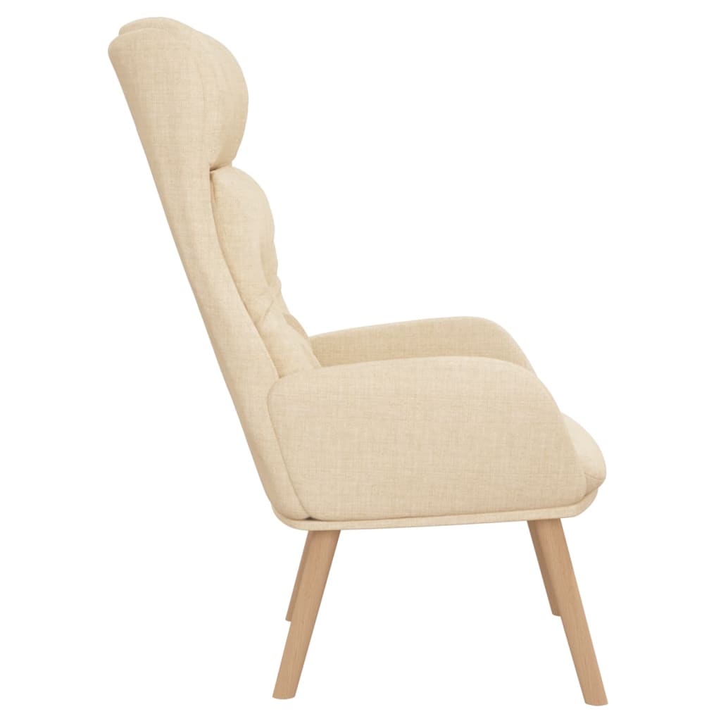 Cream Fabric Recliner Chair