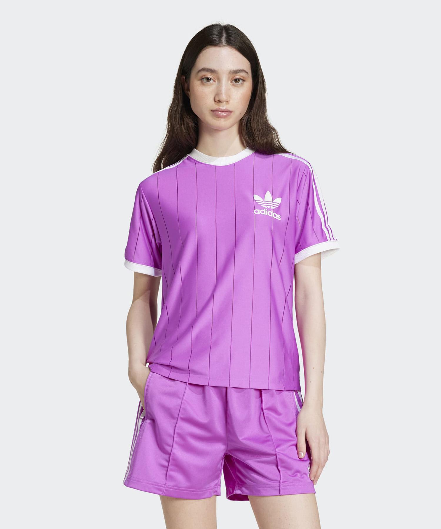 Adidas 3S Pinstripe Tee - Purple / Iy7225 Purple/Xs