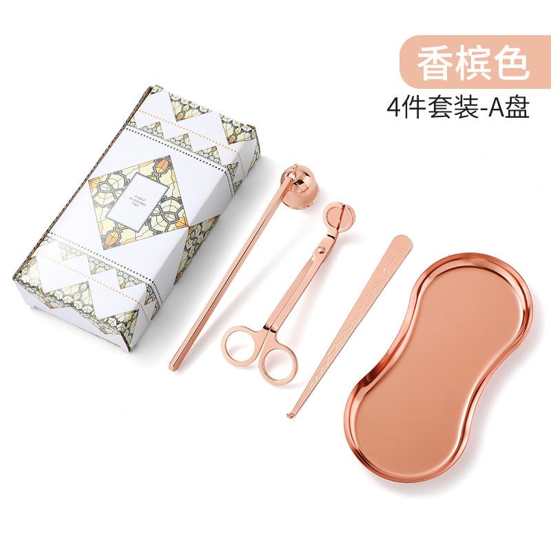 Stainless Steel 3-Piece DIY Candle Tool Set - Candle Extinguishing Cover Wick Trimmer & Extinguisher for Scented Candles