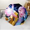 Ombrello Pieghevole KPOP Hunter alla Moda con Apertura/Chiusura Automatica. Portatile e Pieghevole, Ideale per Regalo, Viaggio e Uso Quotidiano.