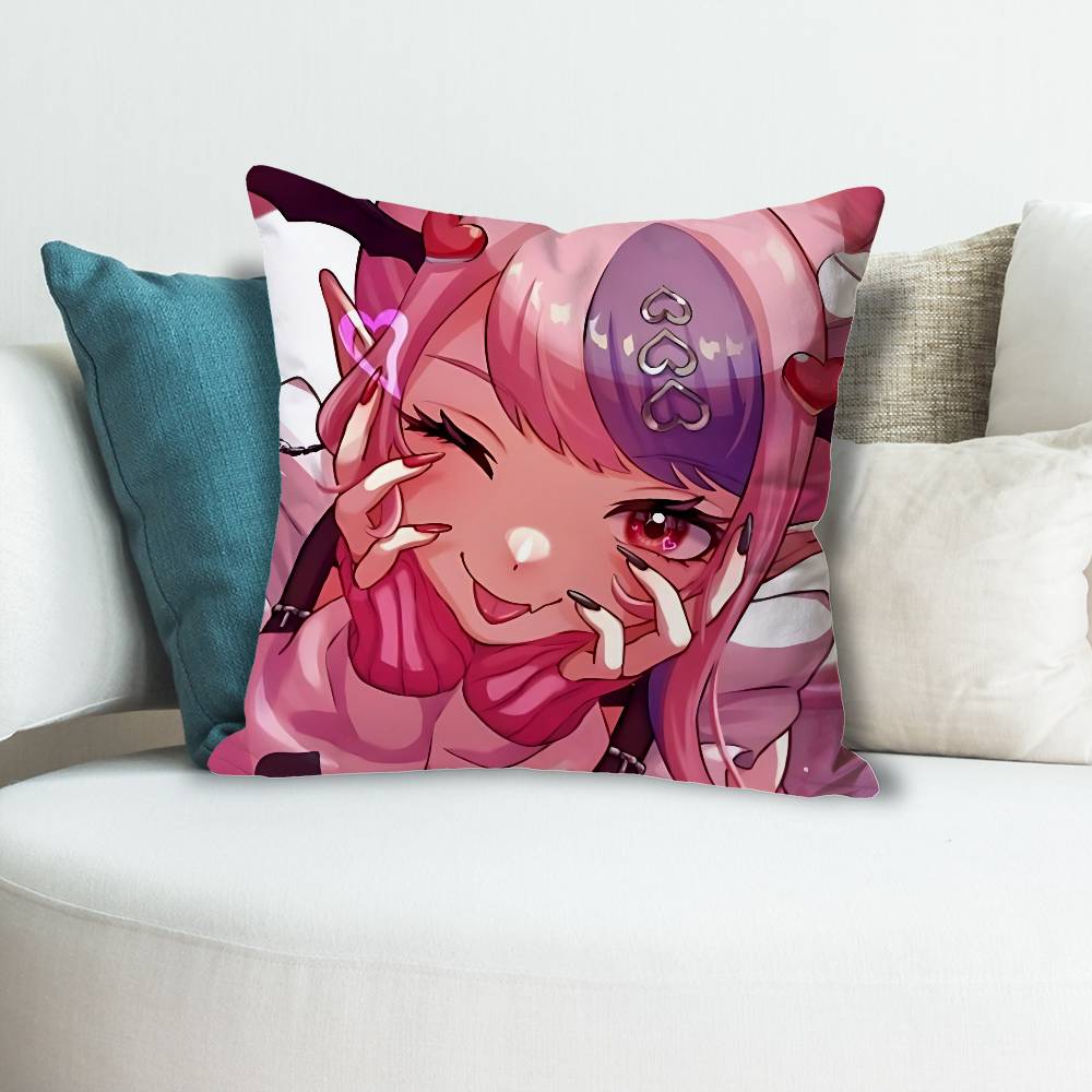 Cute IIronmouse Vtuber Pillow Cases for Bedroom Living Room Sofa Home Decor Polyester Cushion Cover with Zipper