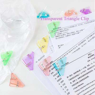 4PCS Corner Clip Student Paper Organizer Triangle Clip Office Binding Clip Desk Organiser Organization Office Desk Accessories