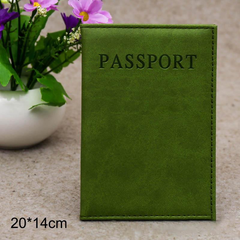 💰Kjøp 1Pcs Passport Holder PU Leather Passport Case Unisex Multi