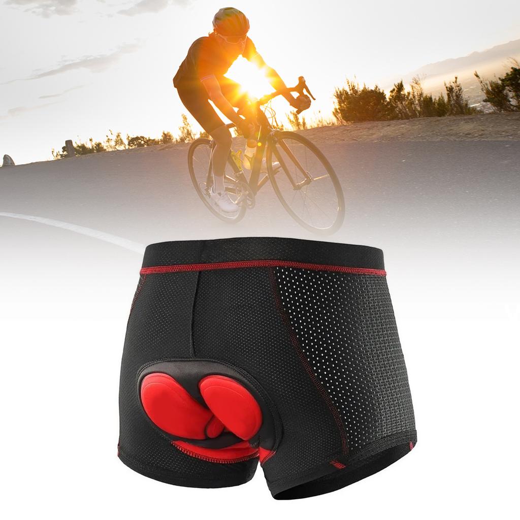 Cyklistické spodní prádlo kompresní rychleschnoucí prodyšné 3D polstrování cyklistická vložka spodní kalhotky pro cyklistiku Biker Červená