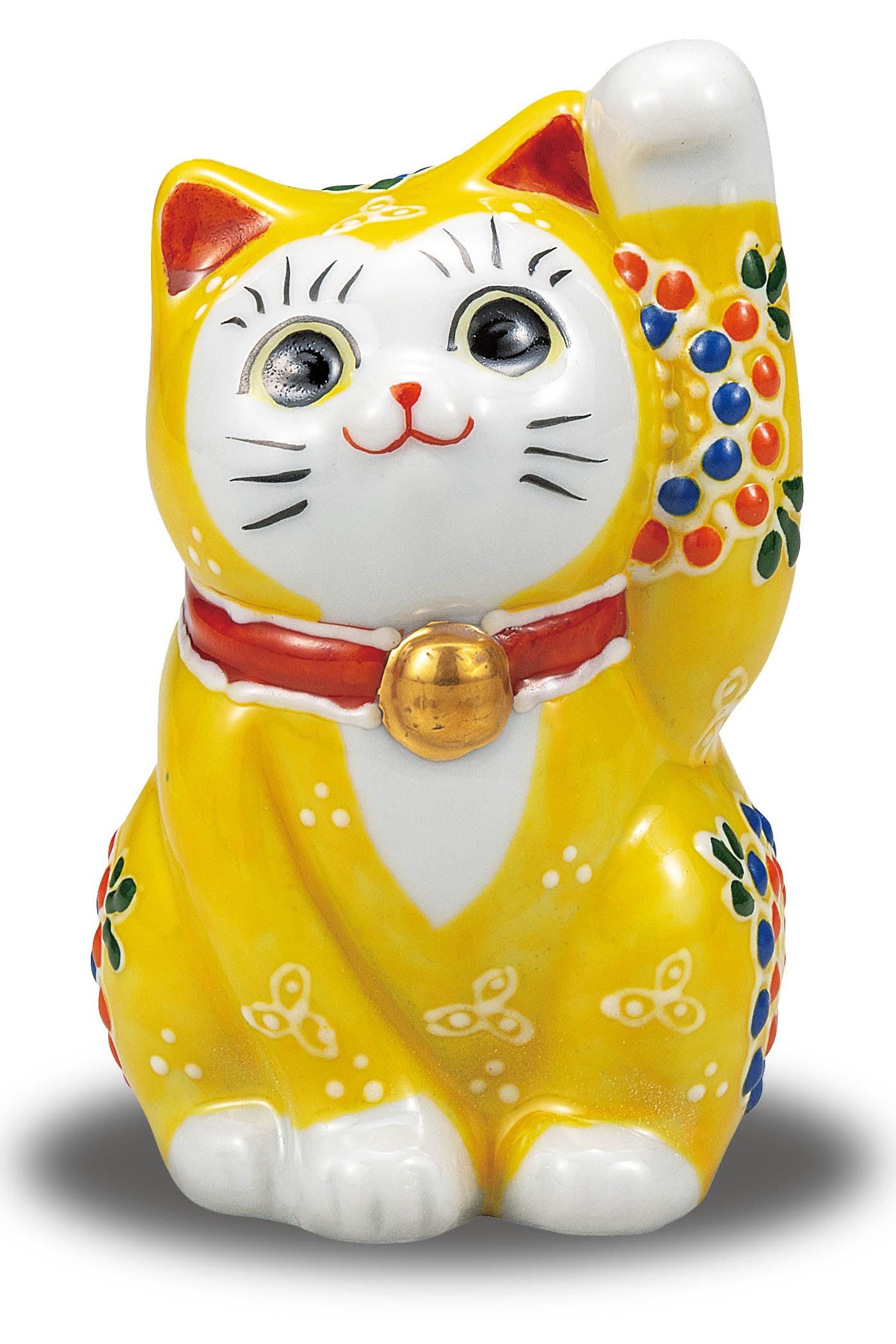 

Stylish Kutani ware lucky cat figurine from Waza no perfect for opening a or 77th or as a gift for any Feng Shui and interior Kura, left-handed,