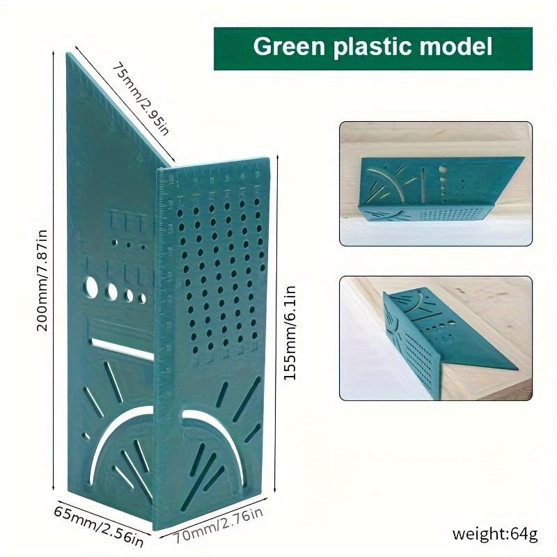 

1pc Woodworking 3D Mitre Angle Measuring Tools, Multi-Functional 90 Degree Line Ruler, Perforated Positioning Ruler,Measure Tool