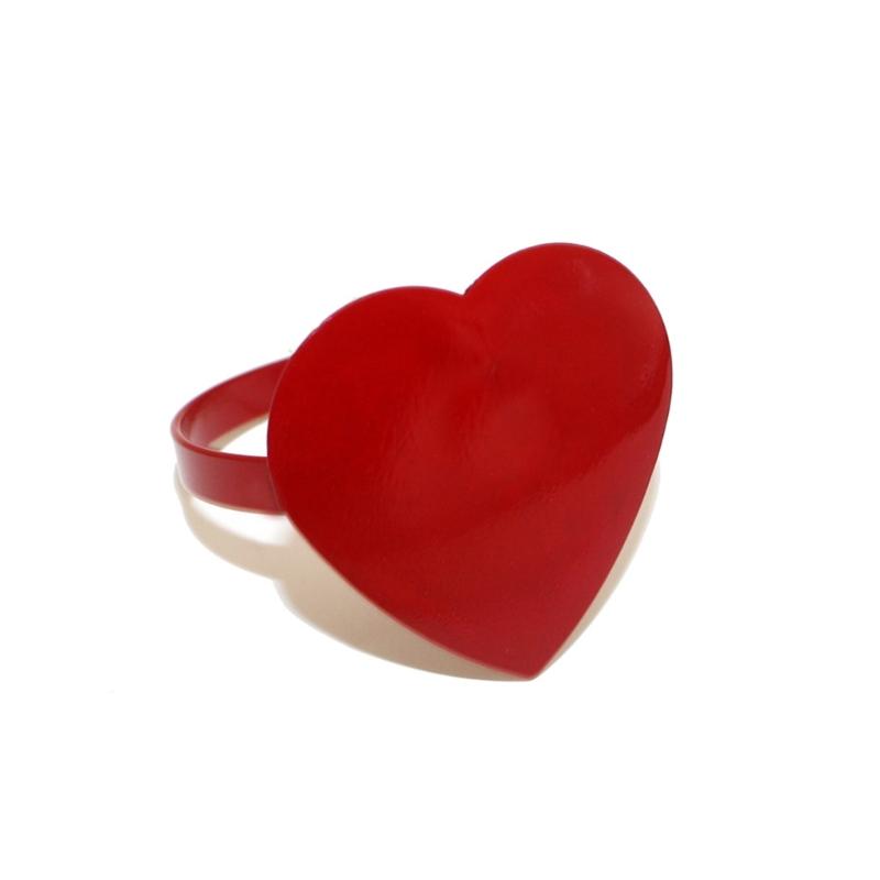 6Pieces Elegant Heart Napkin Rings Accessories for Celebration Like Valentines Day Weddings and Anniversaries