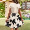 Girl Summer Dress  Solid Color & Print Sleeveless Dress With Pocket Casual Dress Shorts Sleeve Party Dress