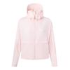 Solid Color Brand Logo Hooded Sun Protection Jacket Women Jackets Pink IT2489