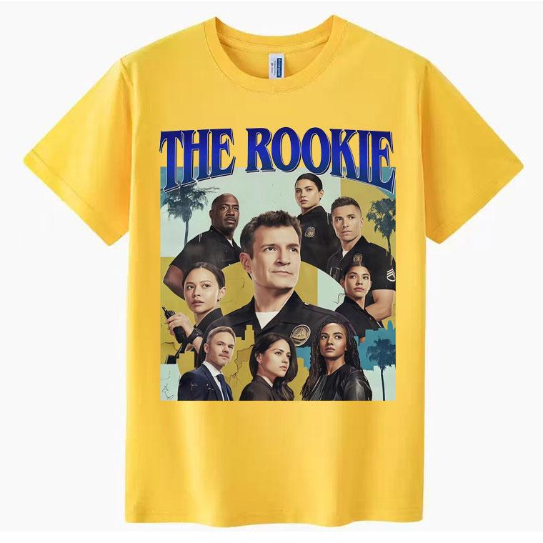 Funny Movie The Rookie Trendy Graphic T-Shirts Men's Harajuku Oversized Crewneck Short Sleeve T-shirt Casual Cotton Y2K T Shirt