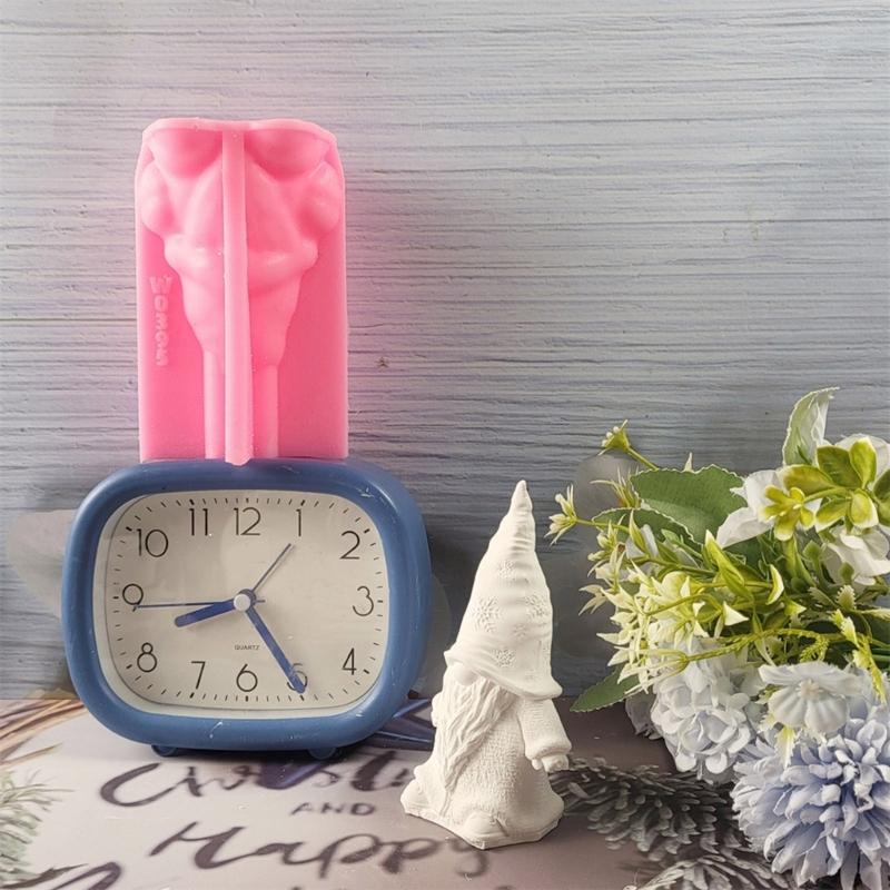 Christmas Desk Ornament Mould Silicone Mold for Gnome Figurine Shaped Decoration Gypsum Molds Jewelry Making Supplies