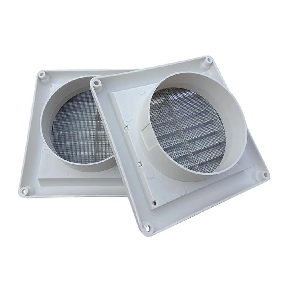 PP Air Vent Grille Ventilation Cover With Flaps With Insect Screen 150*150mm/200*200mm Louver Vent Air System Net Cover Screen