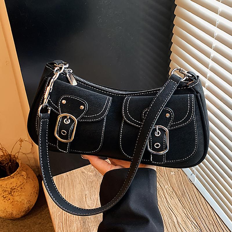 

Fall Winter Retro Matte Crossbody Bag Women s New Versatile Underarm Commuter Shoulder Bag Ethnic Style Mini Polyester Handbag