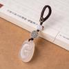 Exquisite Jade Chalcedony Ruyi Keychain Pendant Ornament