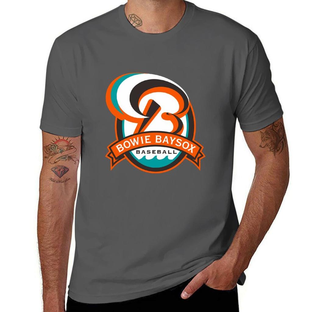 Baysox Bowie Baseball TShirt Big Size Short Sleeve Tee for Unisex