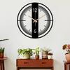 Large World Map Wall Clock, Metal Minimalist Modern Clock, Round Silent Non-Ticking Battery Operated Wall Clocks for Living Room / Hom