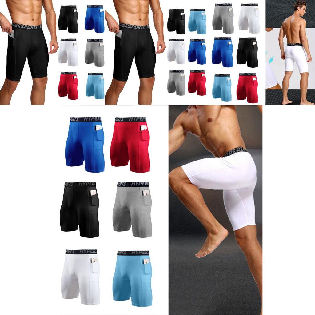 Men's Funktions Compression Shorts For Fitness And Sports Moisture-wicking Polyester Fabric Mid-length