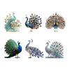 Acrylic Peacocks Statues Figurines Animal Figurines Sculptures Centerpieces Decorative Ornament for Home Office Decors