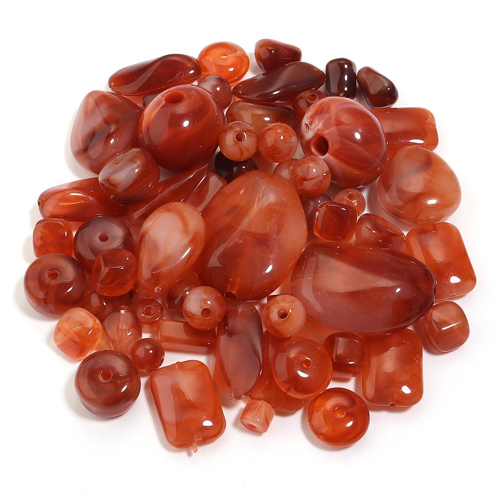 50g/bag Irregular Acrylic Beads Dual Color Cloud Beads Loose Spacer Beads For Jewelry Making Diy Bracelet Necklace Accessories