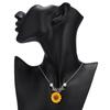 Modische zarte Sonnenblumen-Anhänger Choker Halsketten für Damen Imitationsperlen Schmuck Halskette Kleidung Accessoires Großhandel