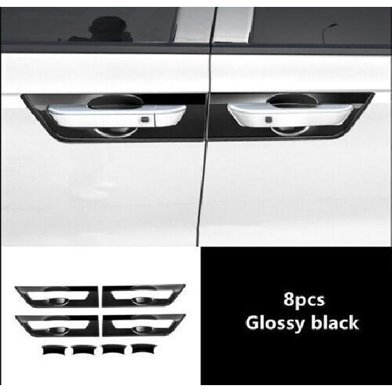 For Kia Carnival 2022-2023 Glossy Black Side Door Handle Bowl Molding Cover Trim