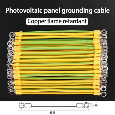 100 PCS BVR Yellow-Green Solar Photovoltaic Grounding Wire Terminals 10/12/14 AWG Copper PV Cabinet Bridge Leakage Earth Cable