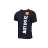 Nike Sportswear Just Do It Slogan Print Crew Neck Short Sleeve T-Shirt Men Tops Navy AV9987-451